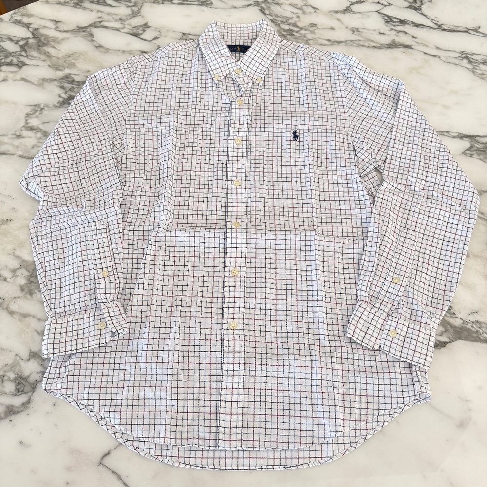 Polo Ralph Lauren‎ Cotton Men's Plaid long sleeve shirt,  Medium